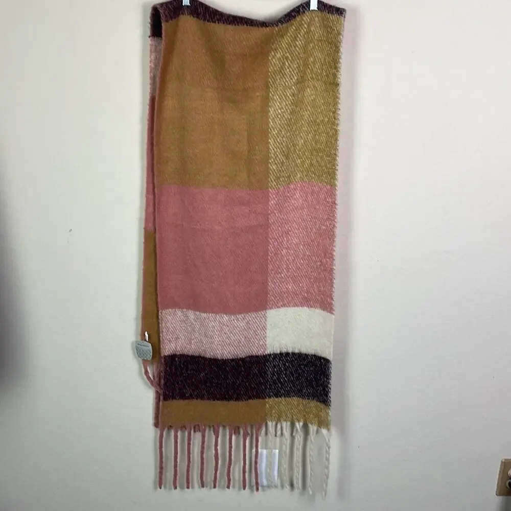 New! Cost Plus World Market huge color block scarf